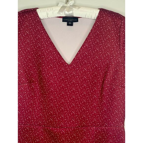 NWOT Simply Styled Red Dress Size Large - Picture 2 of 4